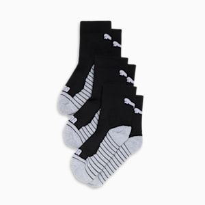 Big Kids' Low Crew Socks [3 Pairs], BLACK / WHITE, extralarge